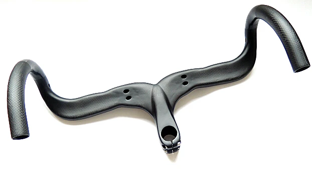 top T700 carbon fiber internal road handlebar (handlebar with stem )fork clamp diameter 28.6 MM bike parts bicycles | Спорт и