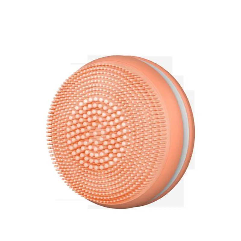 Orange Силиконовый инструмент для мытья красоты электрическая Чистящая Щетка массажная мини ультразвуковая Чистящая машинка Глубокая очистка - Цвет: Orange