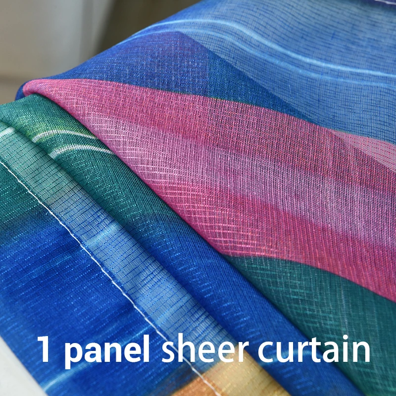 1 Panel Tulle Новые Мультяшные цветные карандаши, детские шторы, шторы для детской комнаты для гостиной, светонепроницаемые шторы для спальни для детей, прекрасные шторы - Цвет: 1 Panel Tulle