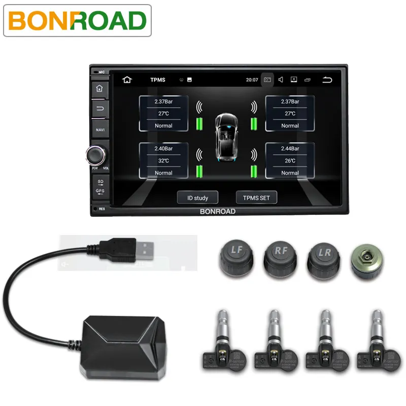 Bonroad USB TPMS система контроля давления в шинах для Android автомагнитолы