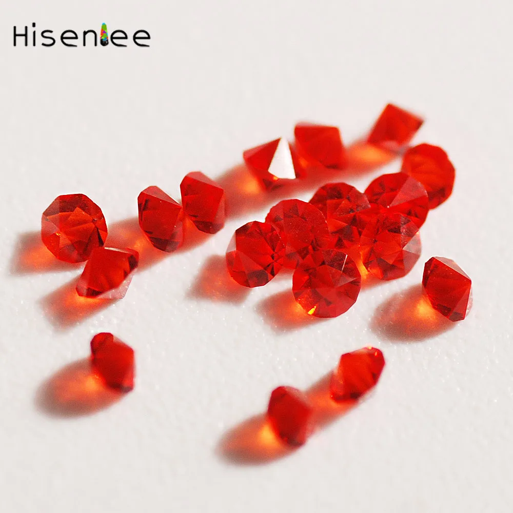 Hisenlee 1,3 мм 1440 шт./упак. много Цвета Циркон микро алмазов, короткая стрижка, Стекло Стразы мини камешки для дизайна ногтей украшение ногтей - Цвет: Light Siam