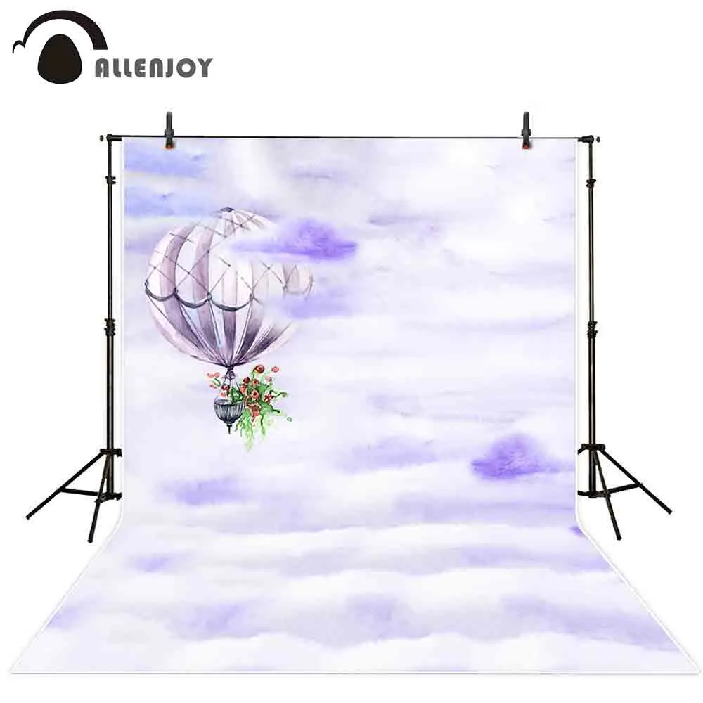 Allenjoy фоны для фотосъемки фиолетовая мечта воздушный шар небо фон фотостудии