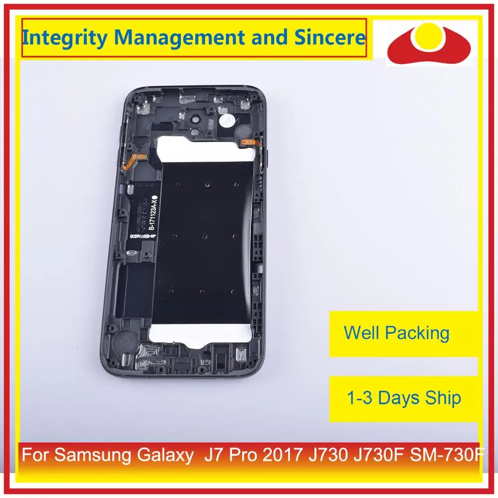 

10Pcs/lot For Samsung Galaxy J7 Pro 2017 J730 J730F SM-730F Housing Battery Door Frame Back Cover Case Chassis Shell