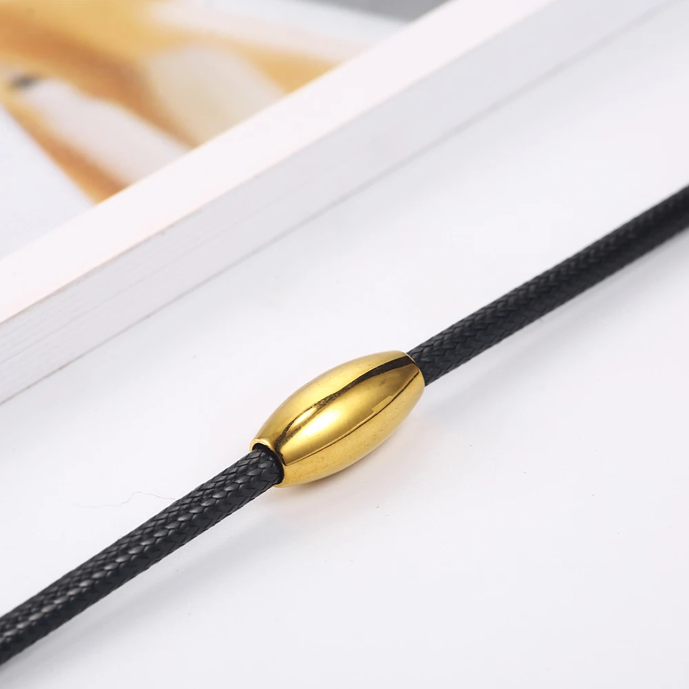XUANHUA кожаная веревка ожерелье из нержавеющей стали ювелирные изделия для женщин