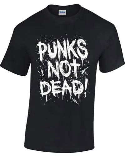 Punks Not Dead Футболка мужская женская панк Новые футболки Забавные топы тройник