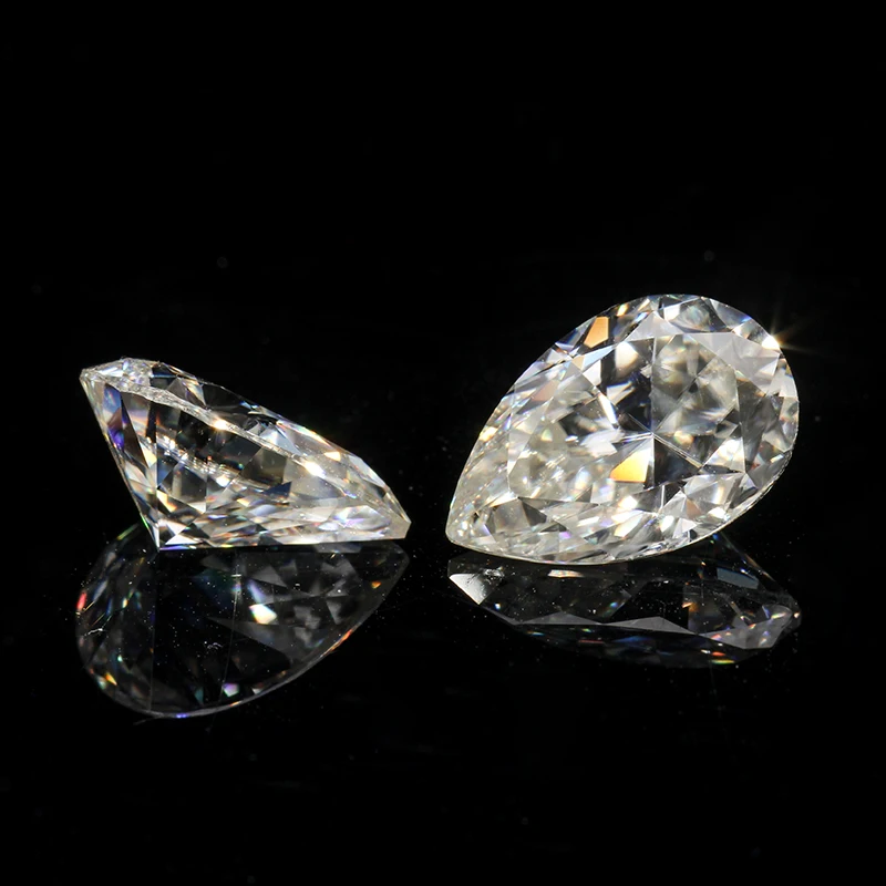 Цвет GH off-white Pear diamond cut loose Moissanite 8*6 мм драгоценный камень для изготовления