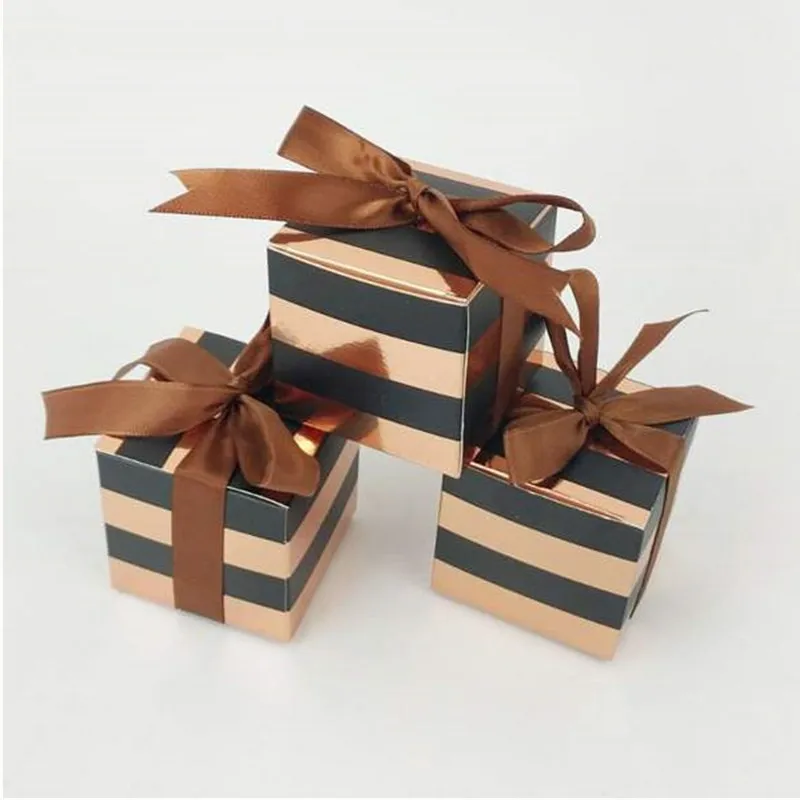 Европейские полосатые свадебные коробки для конфет детские подарочные душа