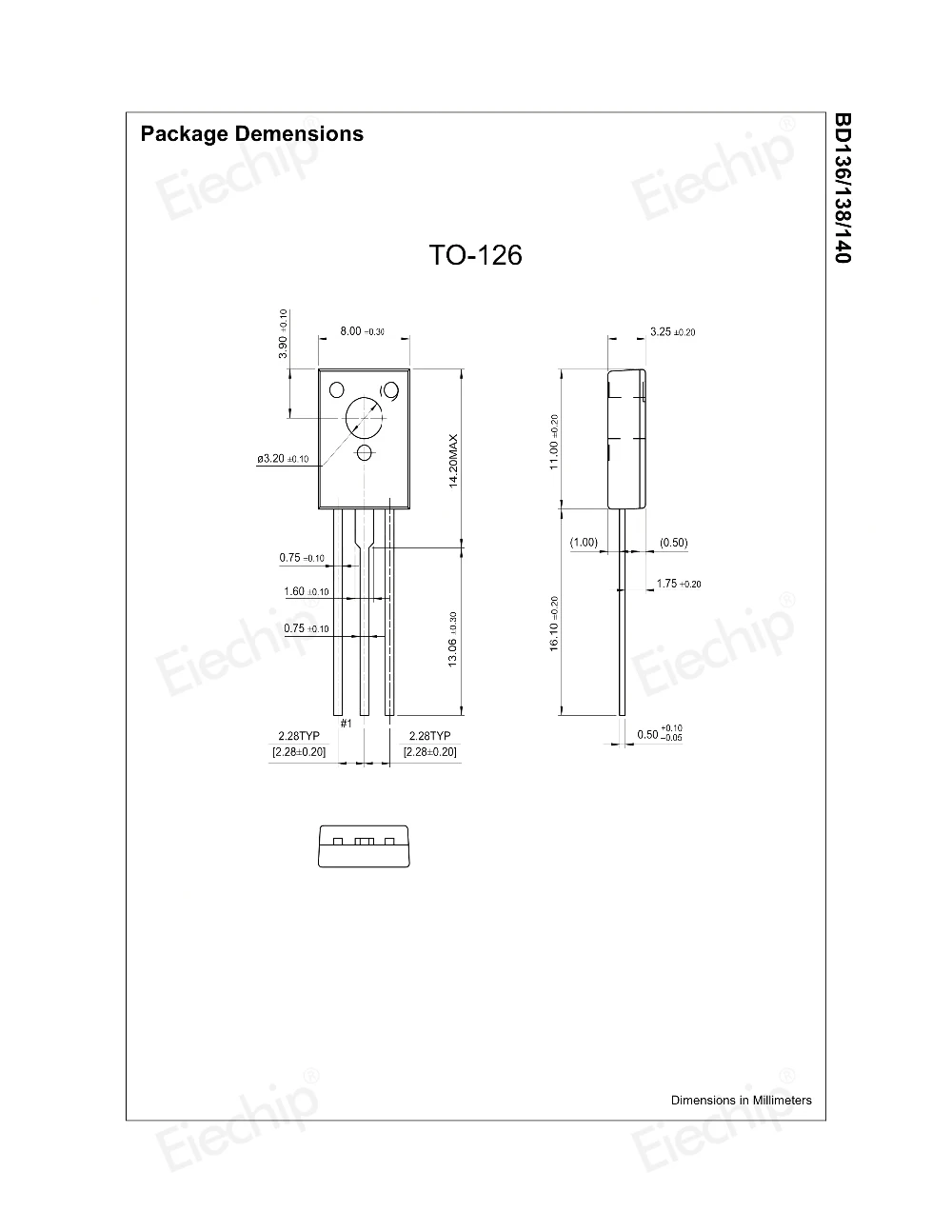 50 шт. PNP Силовые транзисторы BD140 TO-126