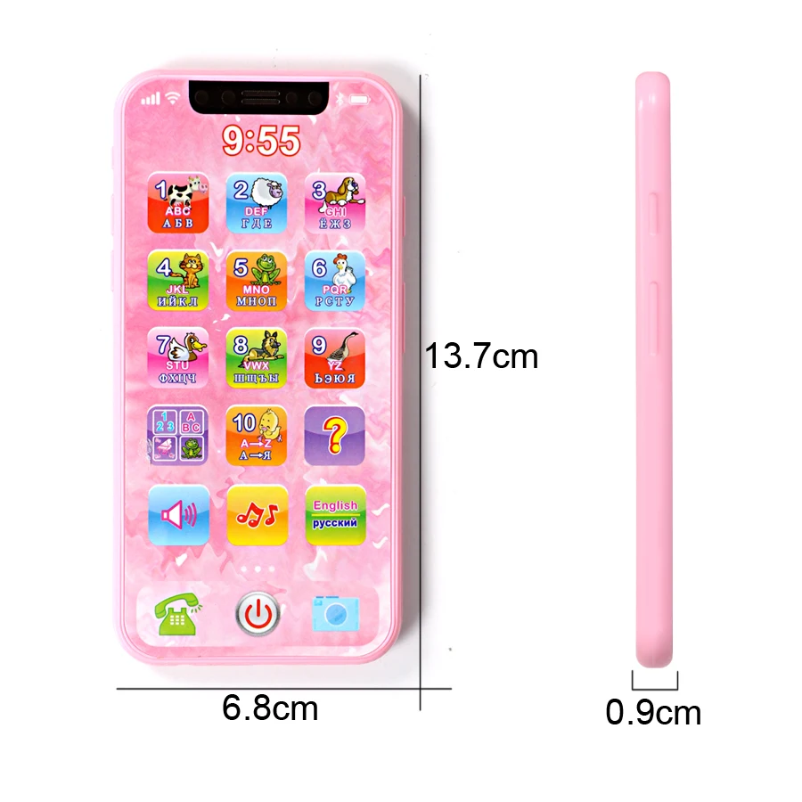 Детская игрушка сенсорный Экран мобильный телефон русский и Английская