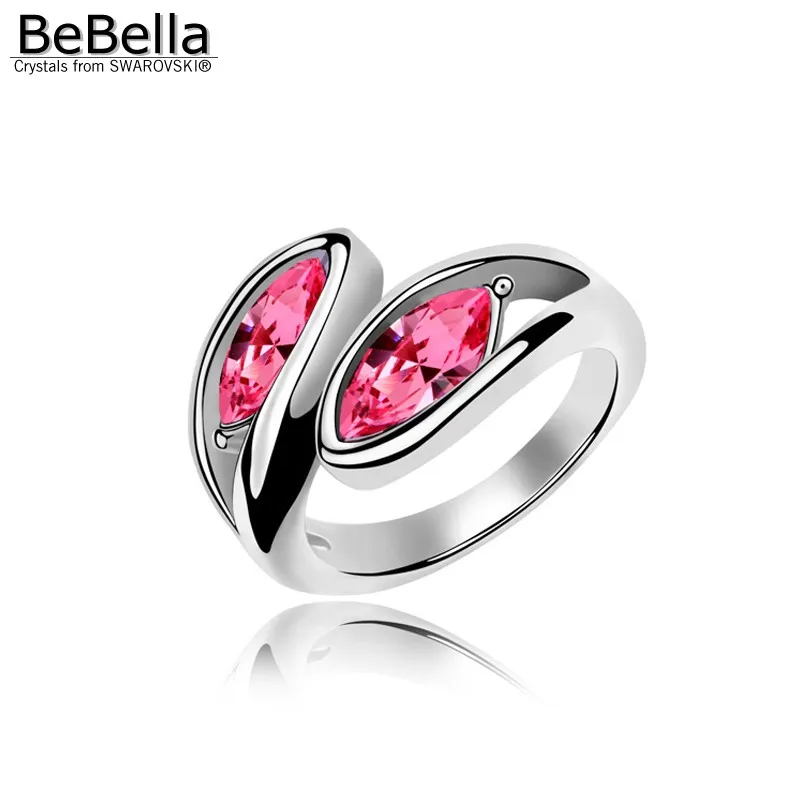 Кольцо с кристаллами BeBella изготовленное из австрийских кристаллов Swarovski 7 видов