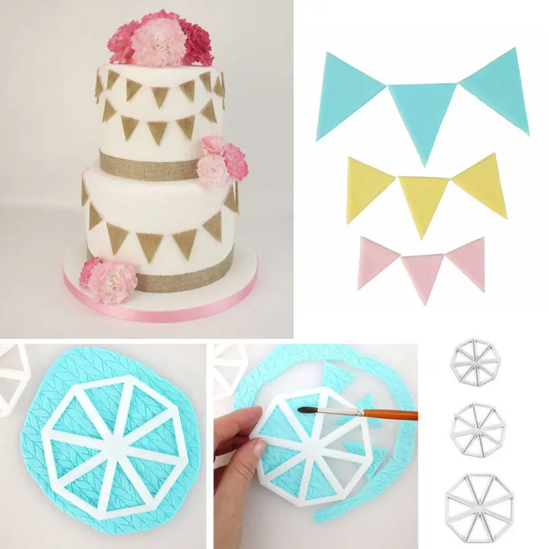 Легко резаки для праздничных флажков глазурь Sugarcraft торт кекс украшения набор из