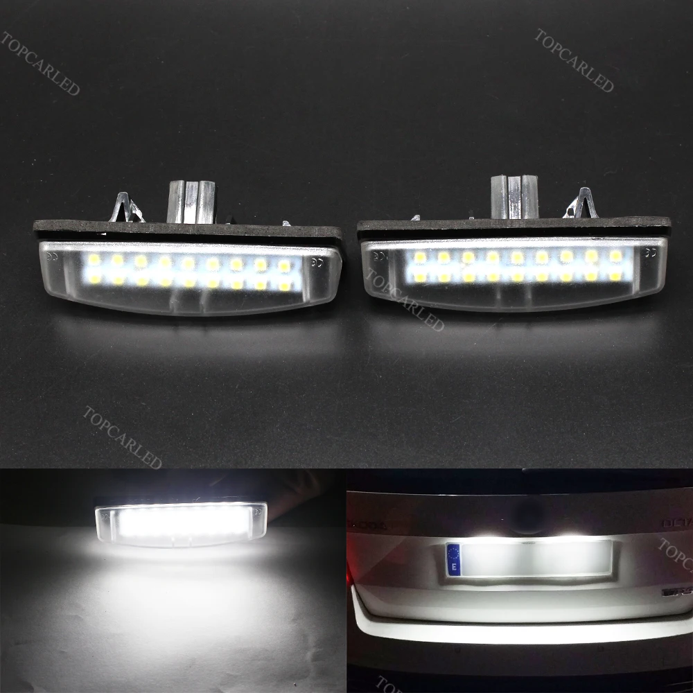 

2pcs/set 18 LED Super Bright Car LED Number License Plate Light Bulb Lamps For TOYOTA Auto Signal Lamp