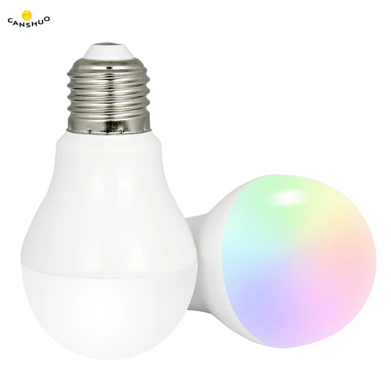 Светодиодная лампочка E27 6 Вт RGB + CCT 85 265 в 2 4 г|Светодиодные лампы и трубки| |