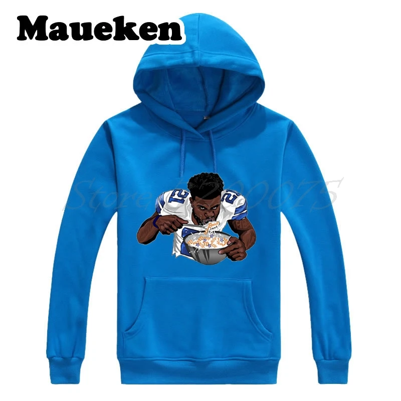 Мужские толстовки с капюшоном Ezekiel Elliott #21 Dallas Zeke Let's Eat толстые для фанатов