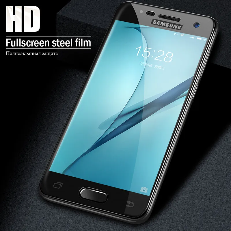 Закаленное стекло с полным покрытием для Samsung A8 Plus A5 A7 A6 J4 J2Pro J2 J6 J8 2018 J5 J520 2017