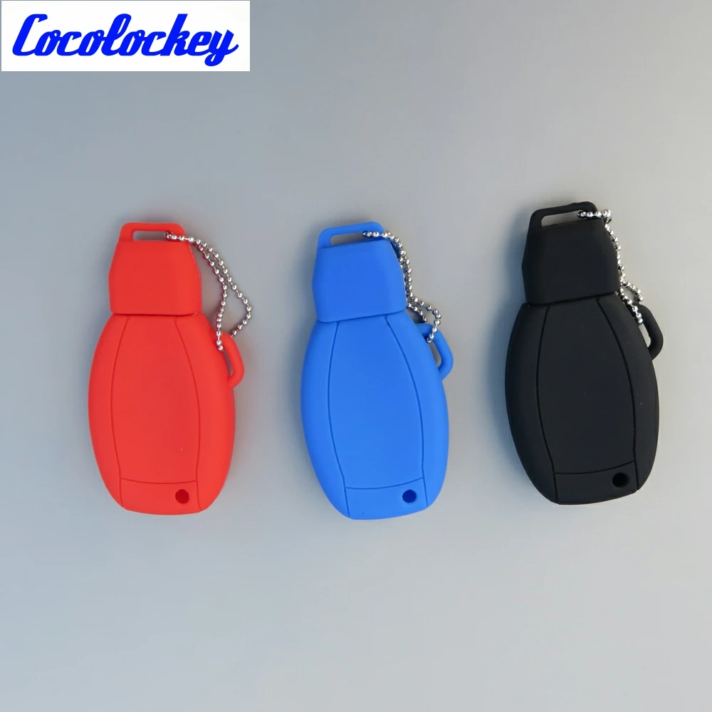 Cocolockey силиконовый чехол для автомобильного ключа резиновый держатель MB W203 W211 CLK
