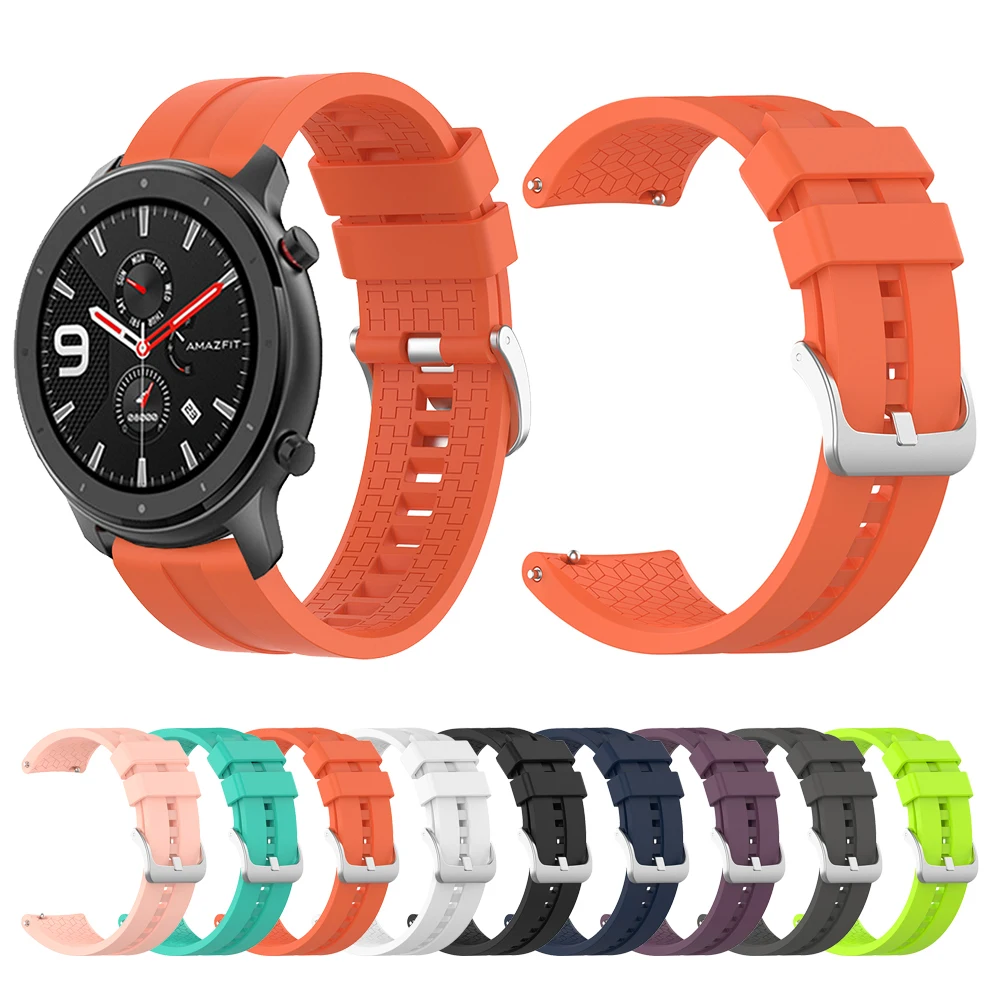 Ремешок силиконовый для Xiaomi Huami Amazfit GTR спортивный браслет Bip lite 47 мм 42 мм|Ремешки