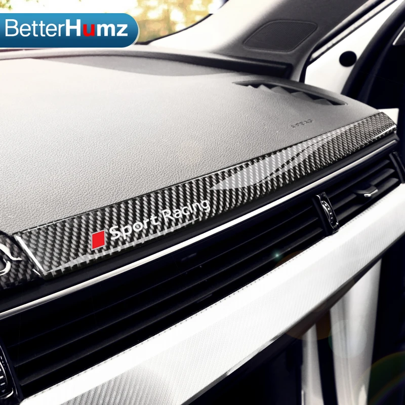 Betterhumz аксессуары для салона автомобиля из углеродного волокна декоративная накладка на приборную панель наклейки для автомобиля для Audi A4 A5-Автомобильный Стайлинг
