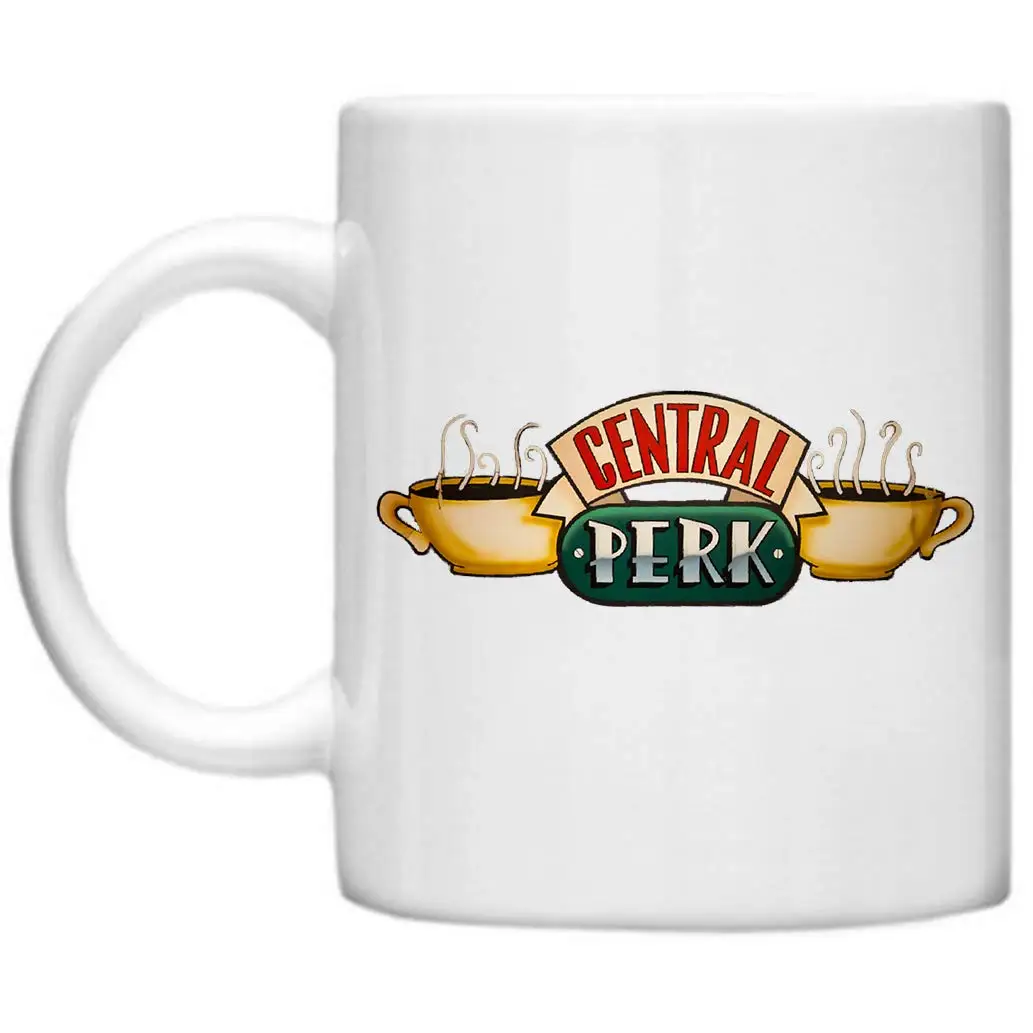 Забавная кружка с коровой и кружкой Central Perk в подарок 11 унций | Дом сад