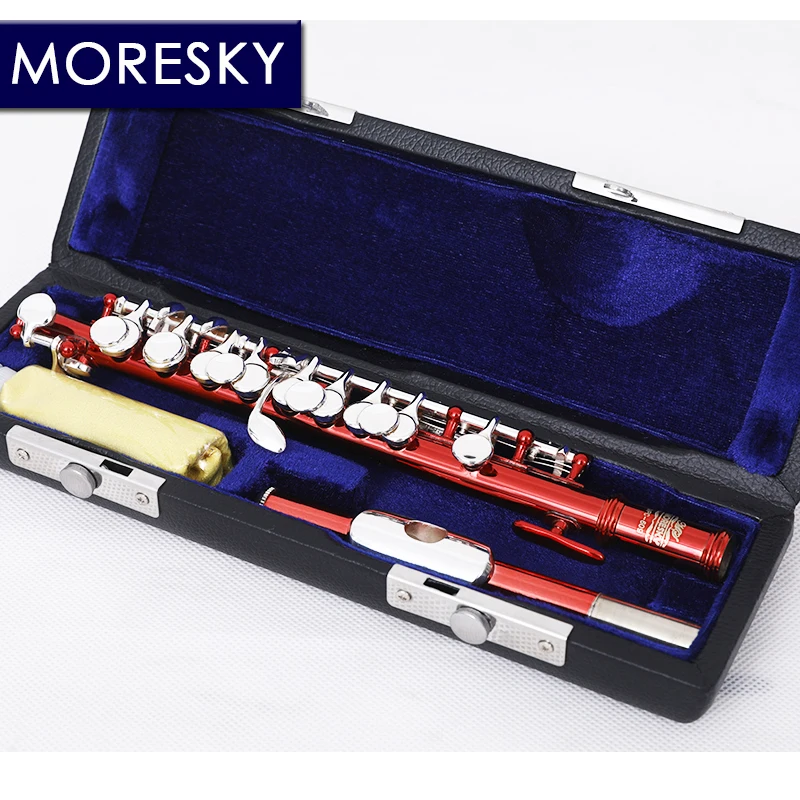 MORESKY C тон пикколо-флейта C Ключ половинного размера Мельхиор посеребренный разноцветный