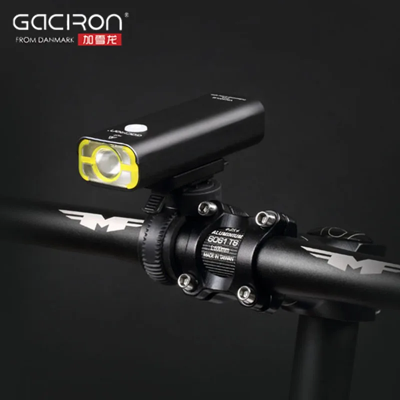 Велосипедный фонарь GaCIROn V9C перезаряжаемый водонепроницаемый для езды на