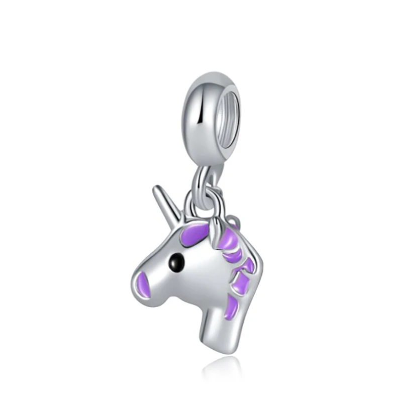 

unicorn beads DIY charms plata de ley original bracelet jewelry valentine's day mary poppins bijoux sieraden charm DGB708