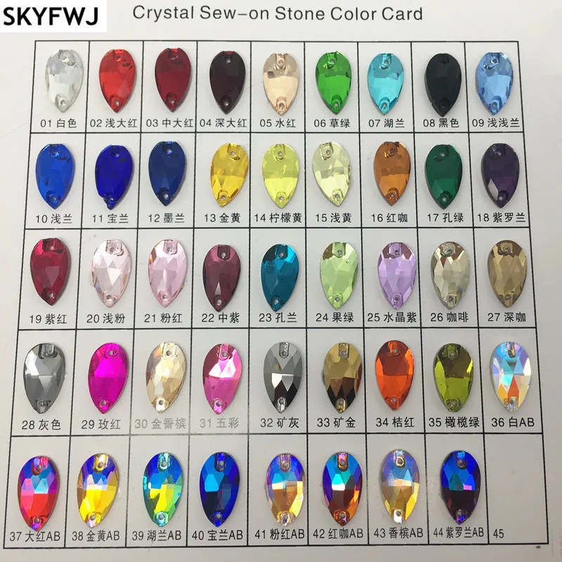 Ромбовидное шитье стразов Хрустальный Сиам красный кобальт Аквамарин... цвета 11x19