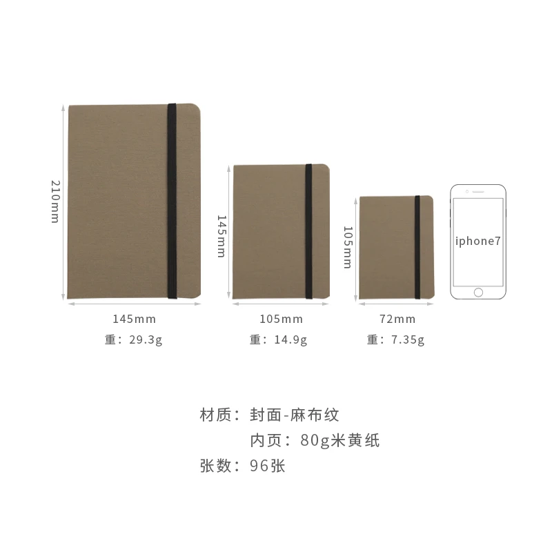 Простой и однотонный блокнот с тканевым галстуком 1 шт.|notebook notepad|colorful notepadnotepad