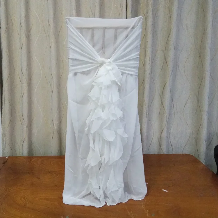 

customize Wedding chair backdrop Bow cover strap decorative flowers hotel bar banquet birthday bamboo chair covers
