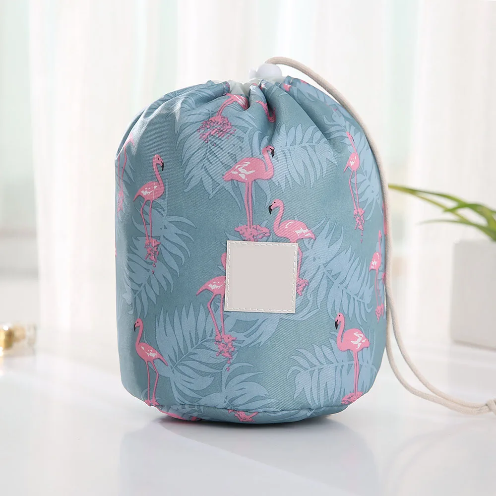 flamingos HJKL, новинка, модная женская косметичка на шнурке для путешествий, горячая Распродажа, круглая Водонепроницаемая косметичка для Хранения Туалетных Принадлежностей - Цвет: flamingos