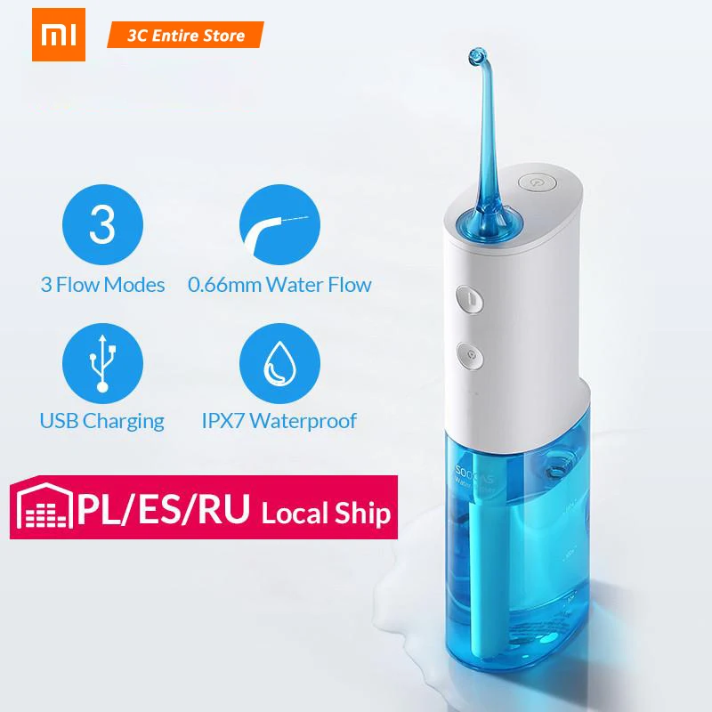 Xiaomi SOOCAS W3 ирригатор для полости рта портативный водный стоматологический Flosser водоструйный чистящий зубной мундштук очищающее средство для зубов и полости рта зубная щетка
