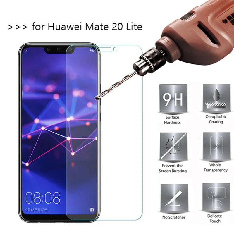 Закаленное стекло 9H для Huawei Mate 20 Lite защита экрана 2.5D Защитное телефона пленка 6 3