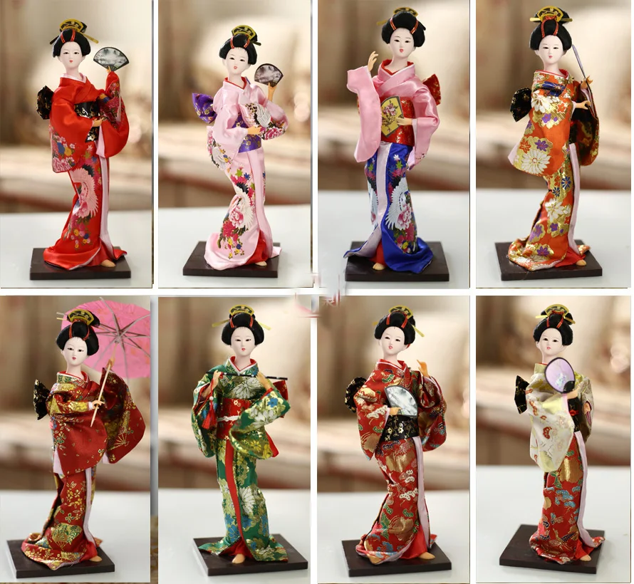 Кимоно японской гейши 30 см высокое японское украшение для ресторана Кабуки