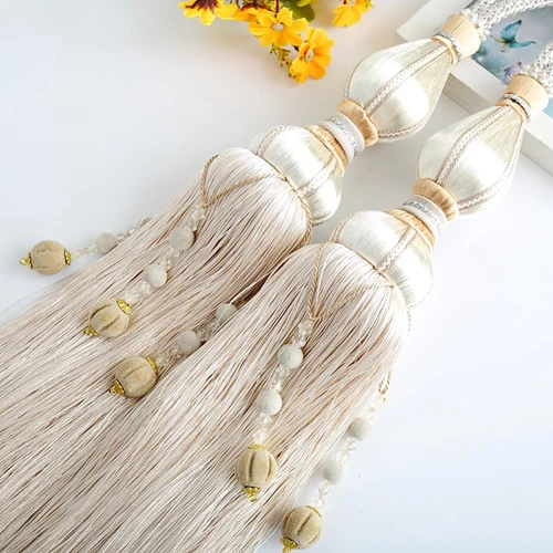 

1 pair luxury high class curtain tieback European Italy hanging tied ball decoration tassel accessories tie tape back N137