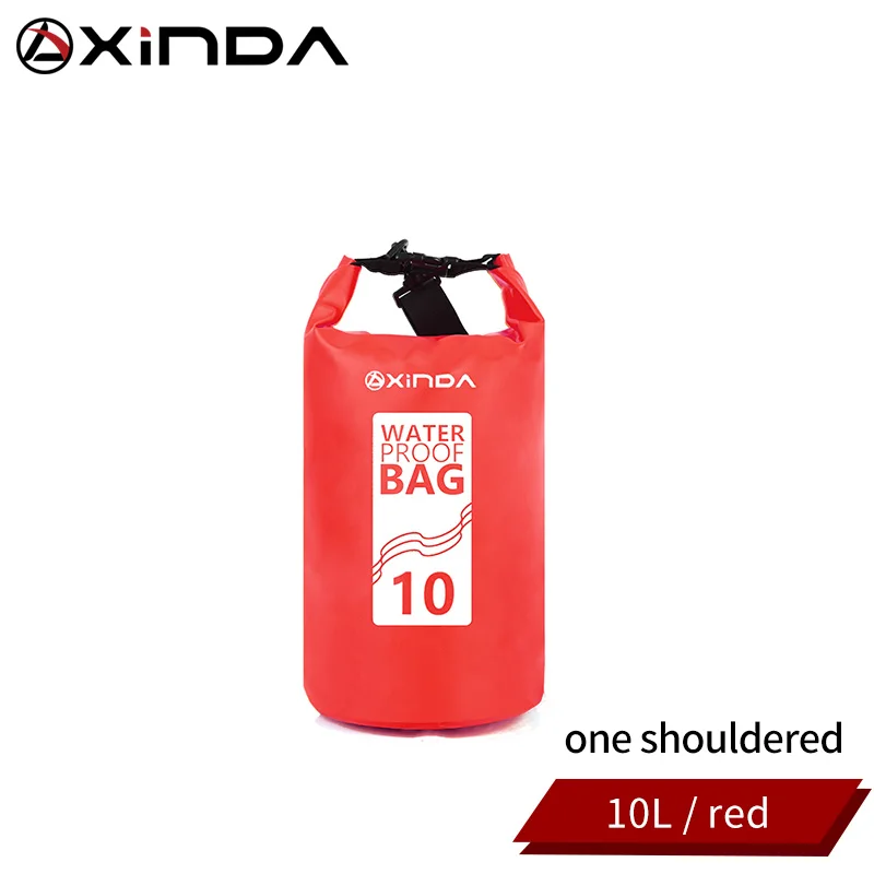 Red10L(one strap) 5/10L Открытый Водонепроницаемый Сухой сумки портативный рафтинг Дайвинг сухой мешок ПВХ сумки для плавания для речного треккинга - Цвет: Red10L(one strap)