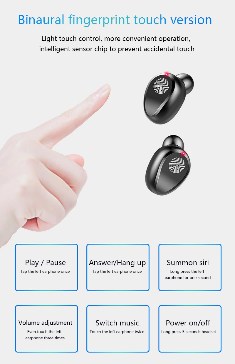 HATOSTEPED Bluetooth наушники 5,0 TWS мини беспроводная гарнитура с дисплеем питания наушники с зарядной коробкой спортивные игровые наушники