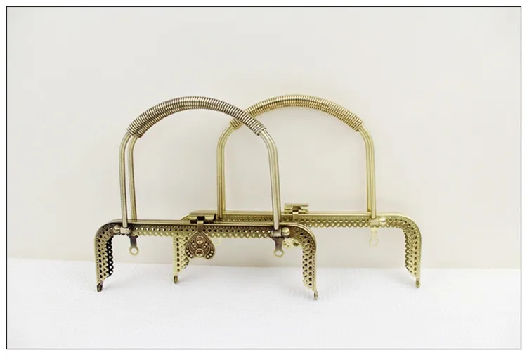 Syunss 18 см бронзовая гладкая рамка для кошелька квадратная упаковка двойная ручная