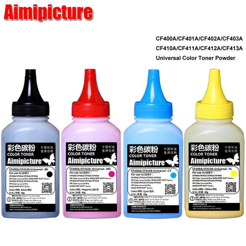 CF410A CF410 CF411A 411A CF412A 412A CF413A 1 бутылка цветной тонер-порошок для HP M452 452 M477 M477fnw M477fdn M477fdw