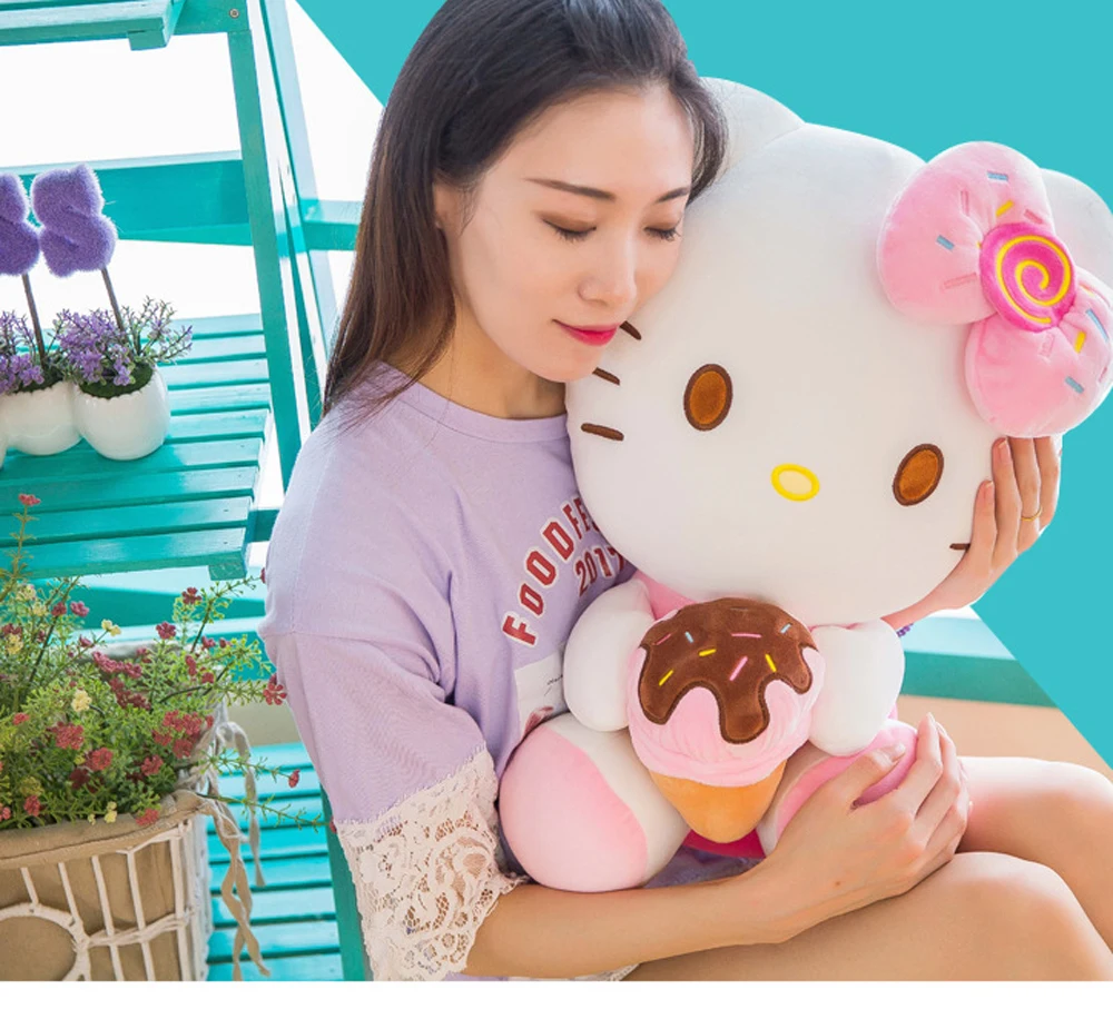BOLAFYNIA, Детская плюшевая мягкая игрушка, кот, мороженое, детские игрушки для рождества, подарок на день рождения