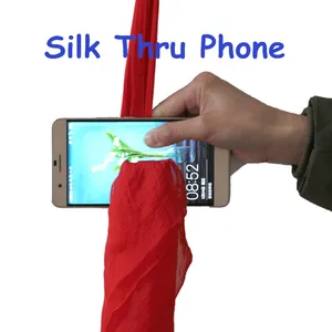 Шелковый шарф через телефон, невероятные реквизиты для магических трюков, магические трюки для магических искусств