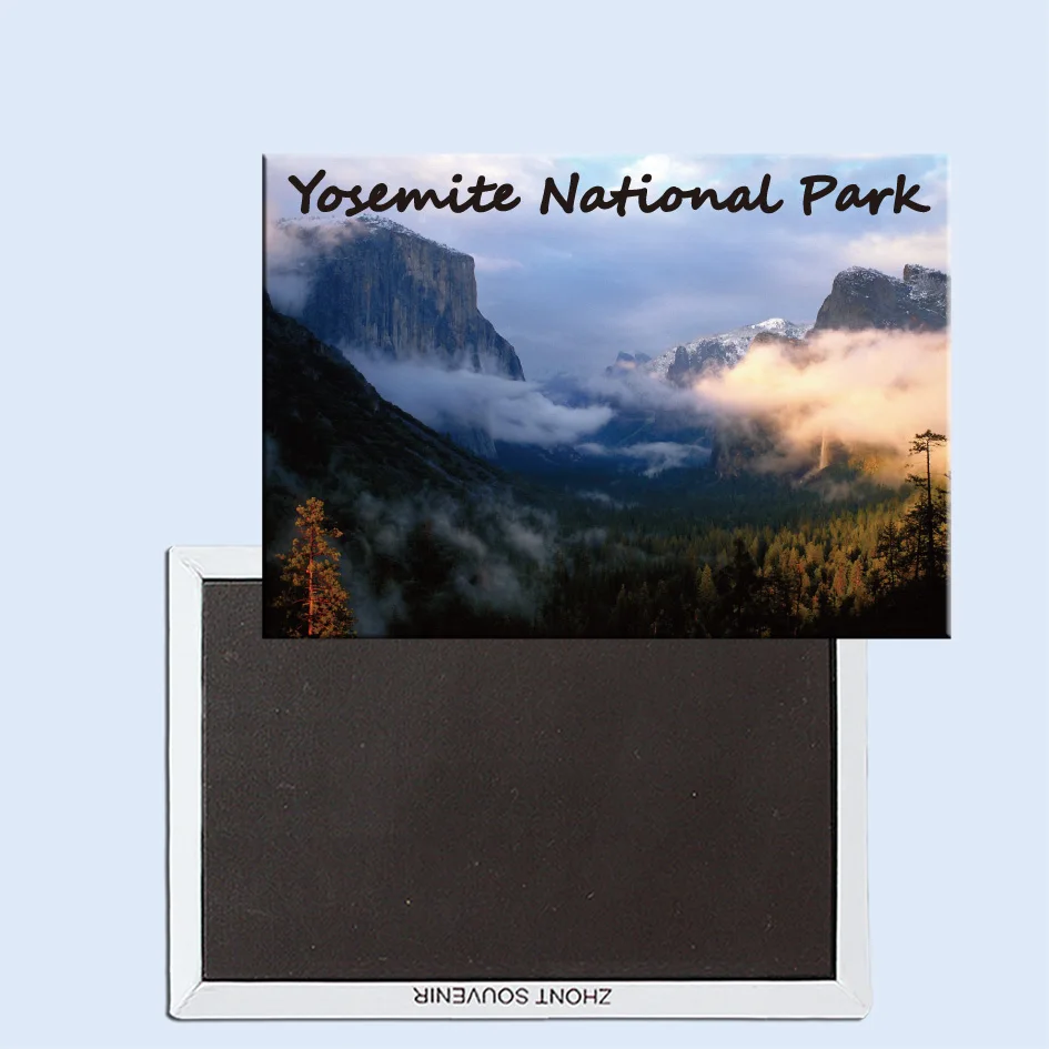 Красивые горы в национальном парке Yosemite Калифорния США магнит на холодильник 24419