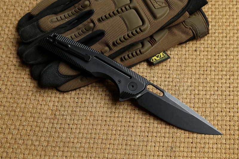 Складной нож с шариковым подшипником DICORIA RIKE 802G лезвие 154 см G10 + титановый