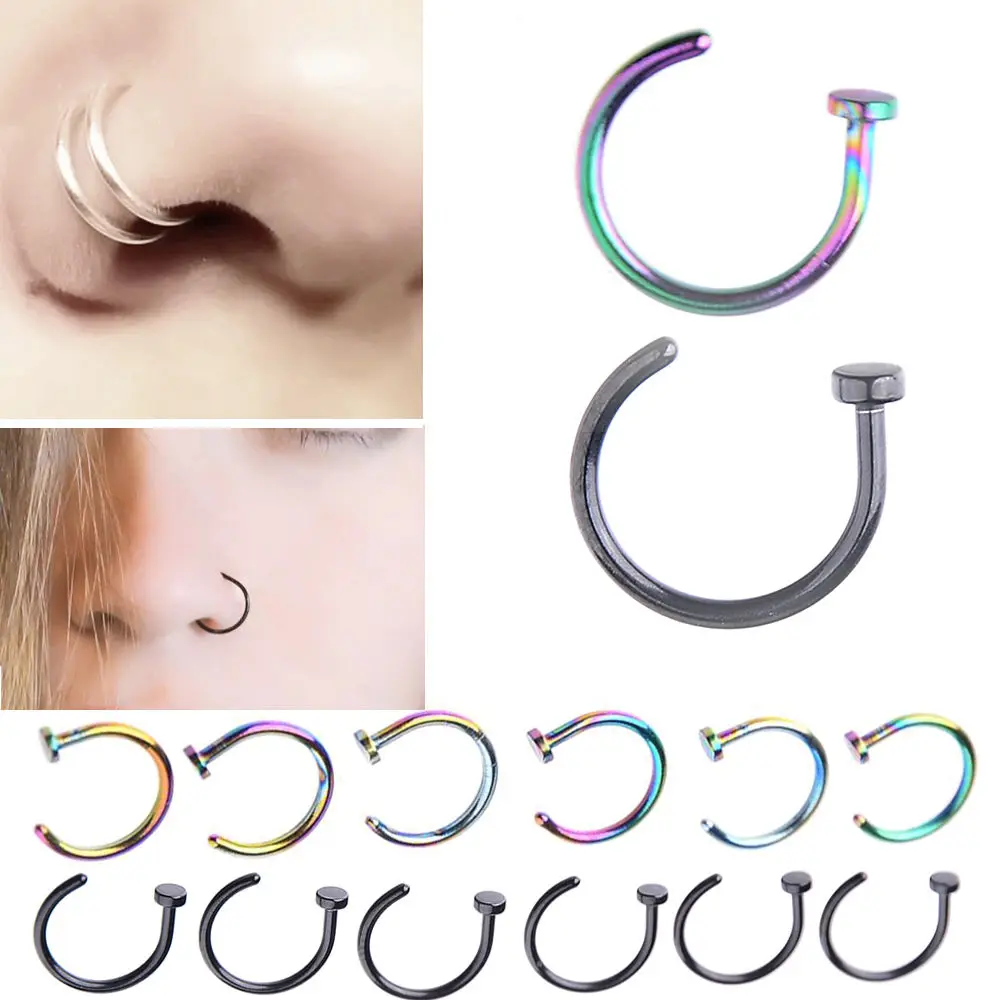 2 шт. кольцо гвоздик из хирургической стали|tragus piercing|ring tragusnose hoop |