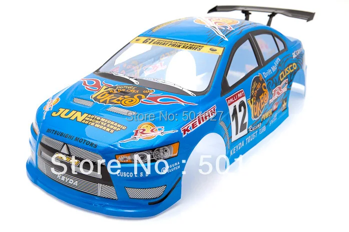 Детали YUKALA rc ПВХ Окрашенный корпус для 1/10 R/C кузова автомобиля 190 мм синий|body shell|rc