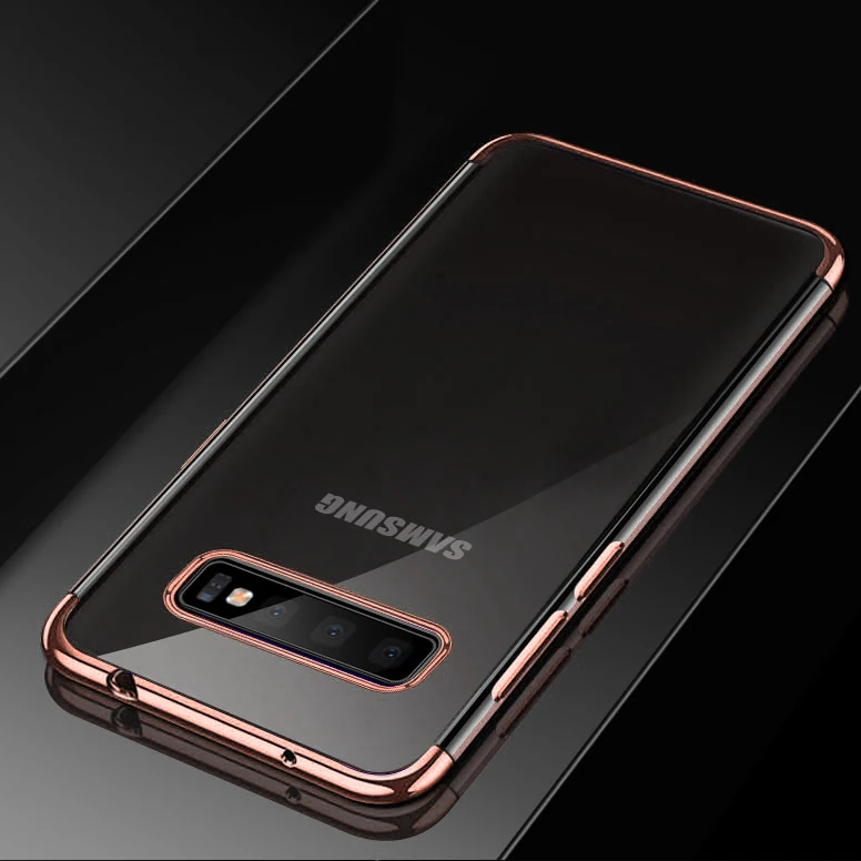 RosGold Чехлы для samsung Galaxy S10 S10e 5G S8 S9 плюс S7 edge Note 8 9 A6 A8 A7 J4 J6 J8 J2 CORE покрытие TPU Мягкий силиконовый чехол - Цвет: RosGold