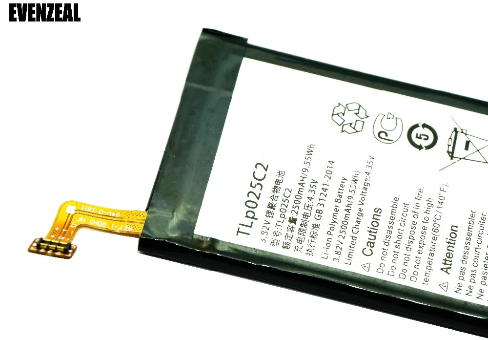 EVENZEAL 1x Сменный аккумулятор для телефона Alcatel One Touch POP 4 Plus + 5056A 5056 Вт OT 5056D TLP025C2/TLP025C1