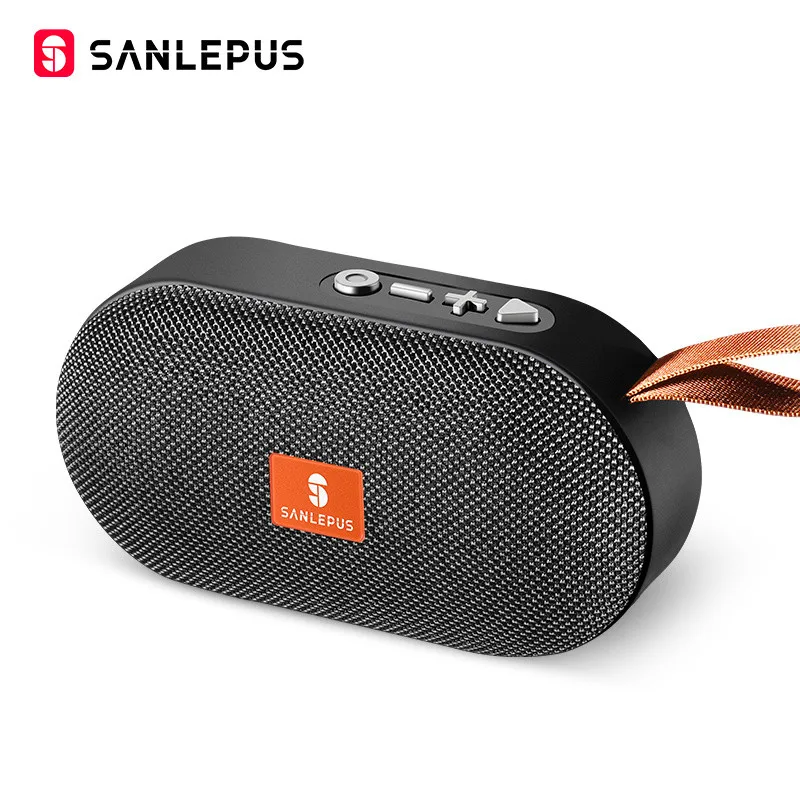 SANLEPUS Мини Bluetooth динамик портативный беспроводной динамик звуковая система 3D стерео музыка объемный Поддержка Bluetooth, TF AUX USB - Цвет: Серый