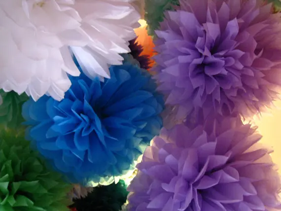 1 шт./лот 8 дюймов 20 см красочная салфетка цветочный шар для свадебного украшения 24