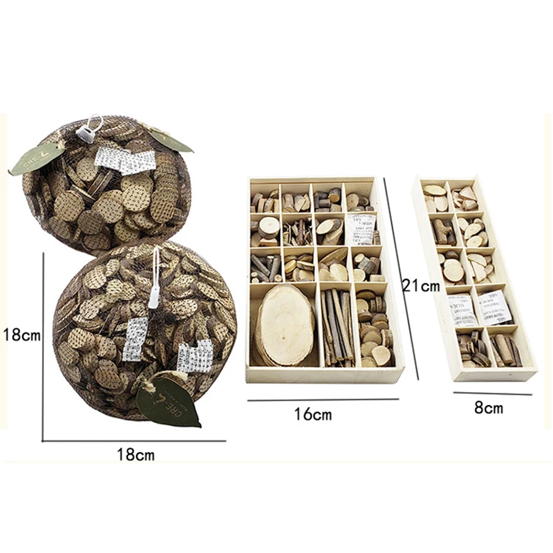Logwood 30-50pcs Baby DIY Toy Nature Wood Art & Craft Handmade Create Wooden toy Educational Originality wood for Children Gift