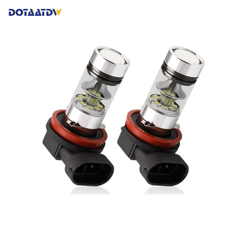 DOTAATDW 2x H8 H11 9005 9006 3030 чип CREE светодиодный ная белая Автомобильная противотуманная